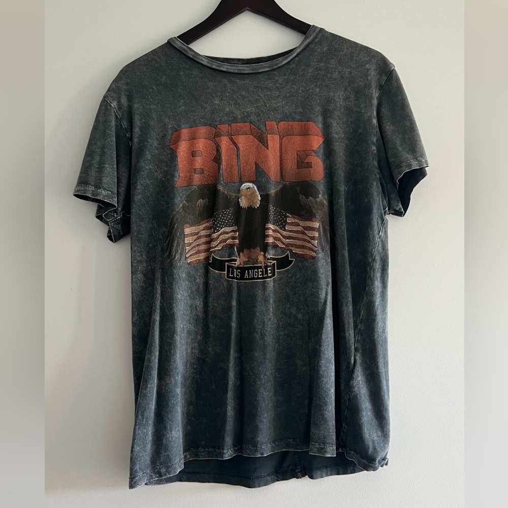 ANINE BING Vintage Bing Eagle Tee Black